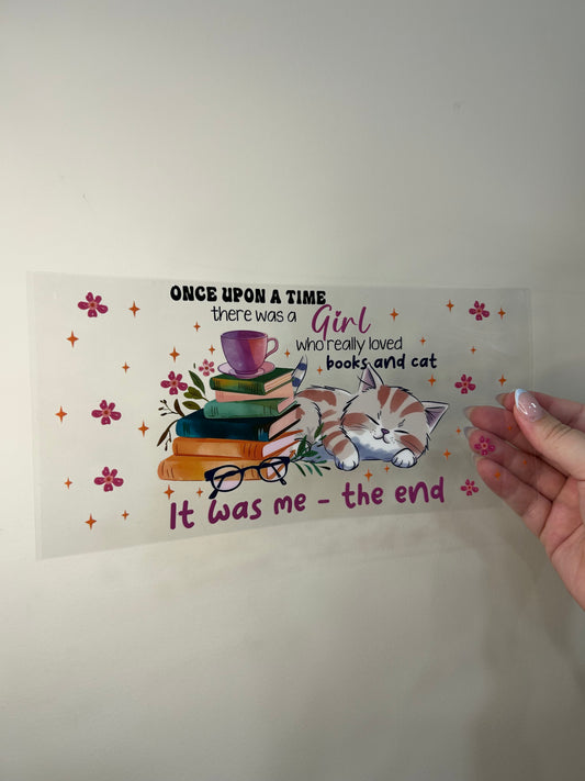 Books and Cats Cup Wrap